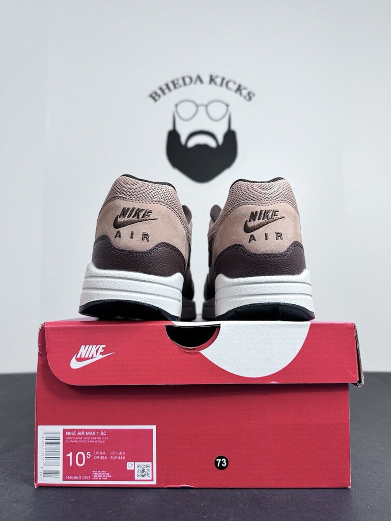 NEW DS Nike Air Max 1 SC Cacao Wow Hemp Brown FB9660-200 Men’s Size 11