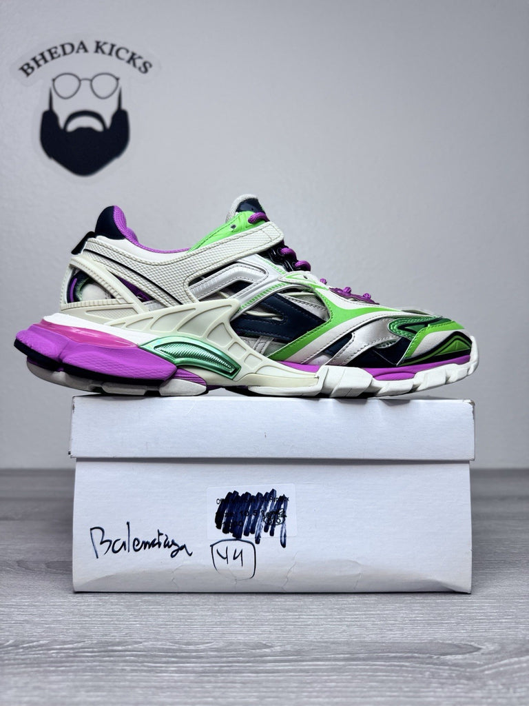Size 44 EU/11 US  - Balenciaga Runner Sneaker Green Pink Beige Preowned