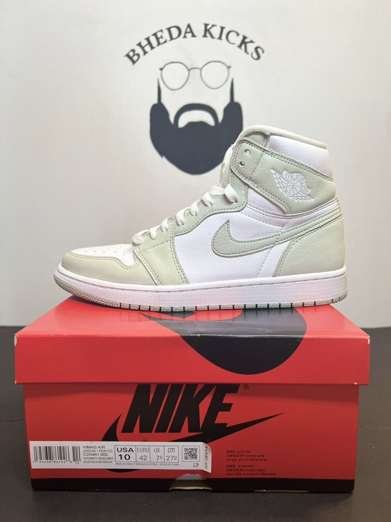 Nike Air Jordan 1 Retro High OG Seafoam Green White Size 10w (8.5m) Preowned