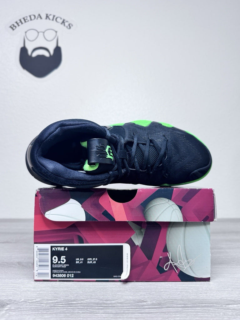 Size 9.5 - Nike Kyrie 4 Halloween Sneakers Black Green 943806-012 Preowned