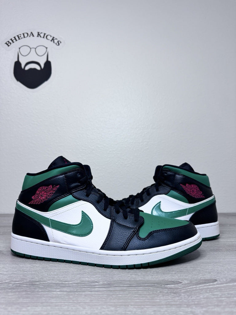 Size 14 - Air Jordan 1 Mid Pine Green 554724-067 Preowned Authentic Rare