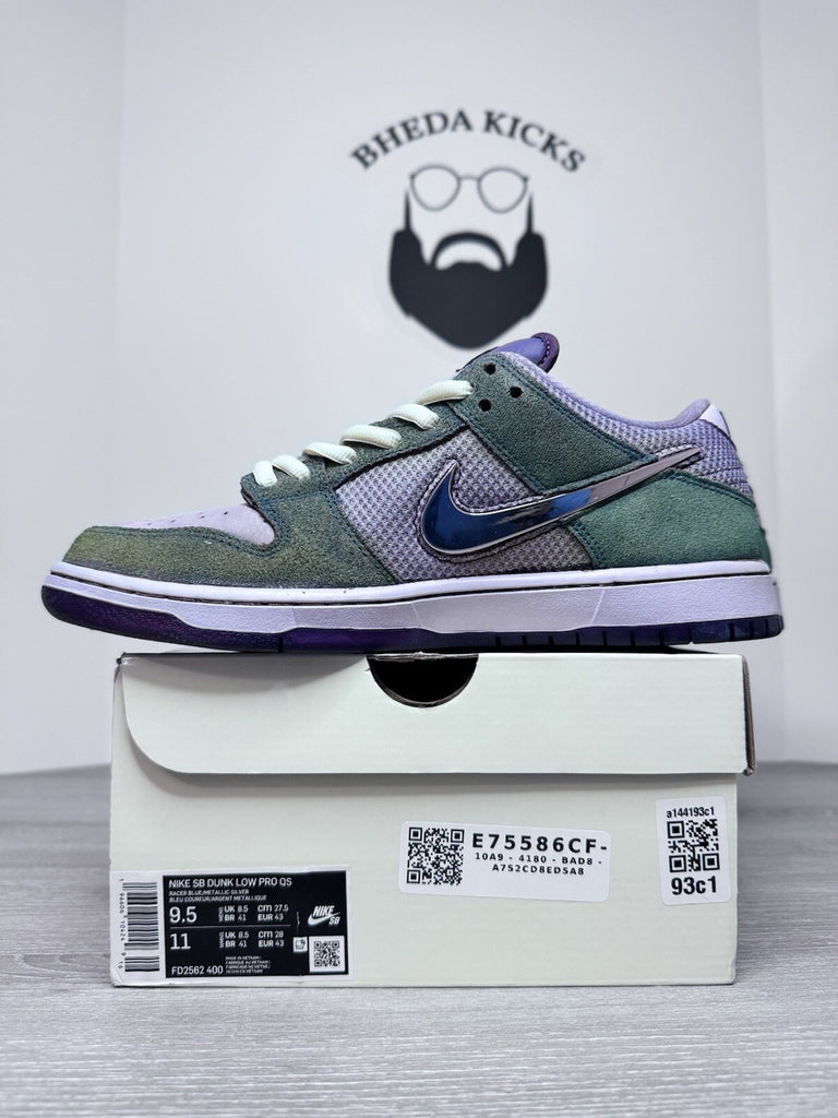 Size 9.5 - Nike SB Dunk Low x April Skateboards Turbo Green (Customized) NEW DS
