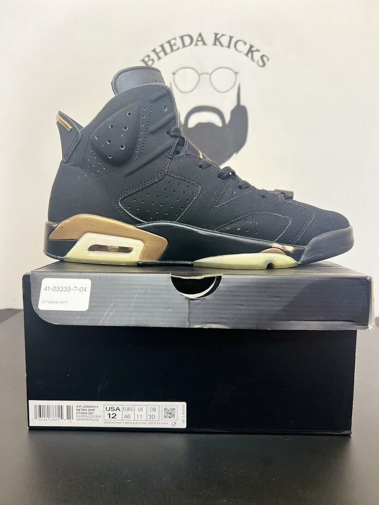 Nike Air Jordan 6 Retro DMP 2020 Metallic Gold Black CT4954-007 Preowned Size 12