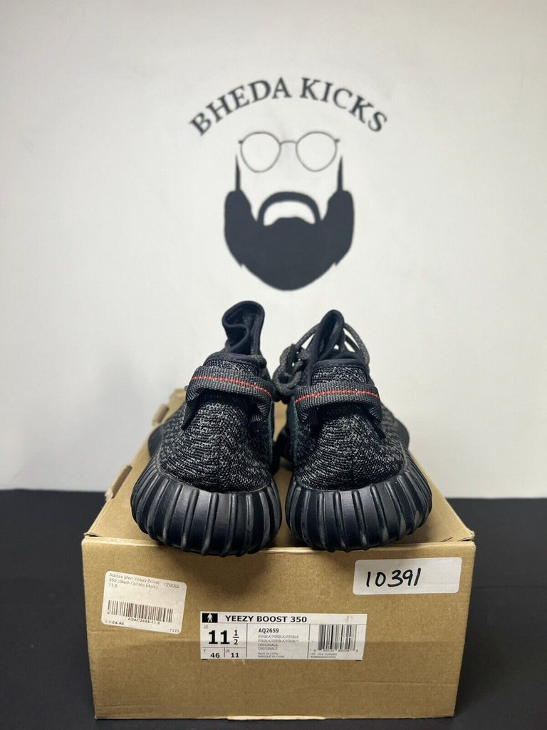 Size 11.5 Adidas Yeezy Boost 350 V1 Pirate Black 2015 AQ2659 Preowned Rare Og