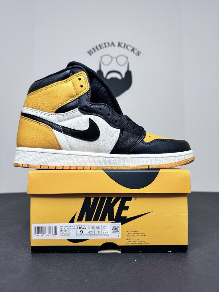 NEW DS Air Jordan 1 Retro High OG Taxi 555088-711 Authentic Men’s Size 9