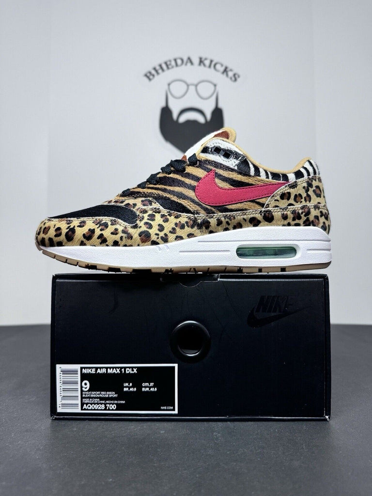 Atmos x Nike Air Max 1 DLX Animal Pack 2.0 2018 AQ0928-700 Preowned Men’s Size 9