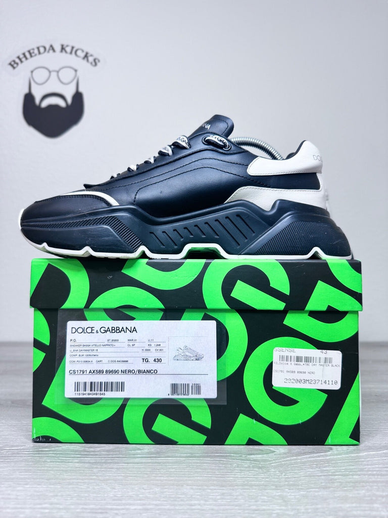 Size 43EU/10 US - Dolce & Gabbana Daymaster Black White Men’s Preowned Authentic