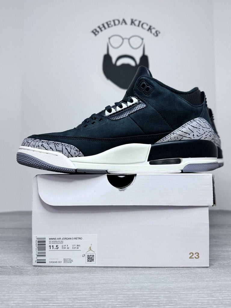 Size 11.5W (10 Men’s) - Nike Air Jordan 3 Retro Off Noir CK9246-001 Preowned