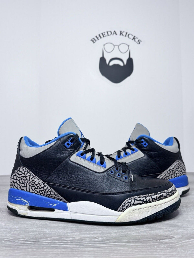 Size 13 - Nike Air Jordan 3 Retro Sport Blue Black Wolf Grey (136064-057)