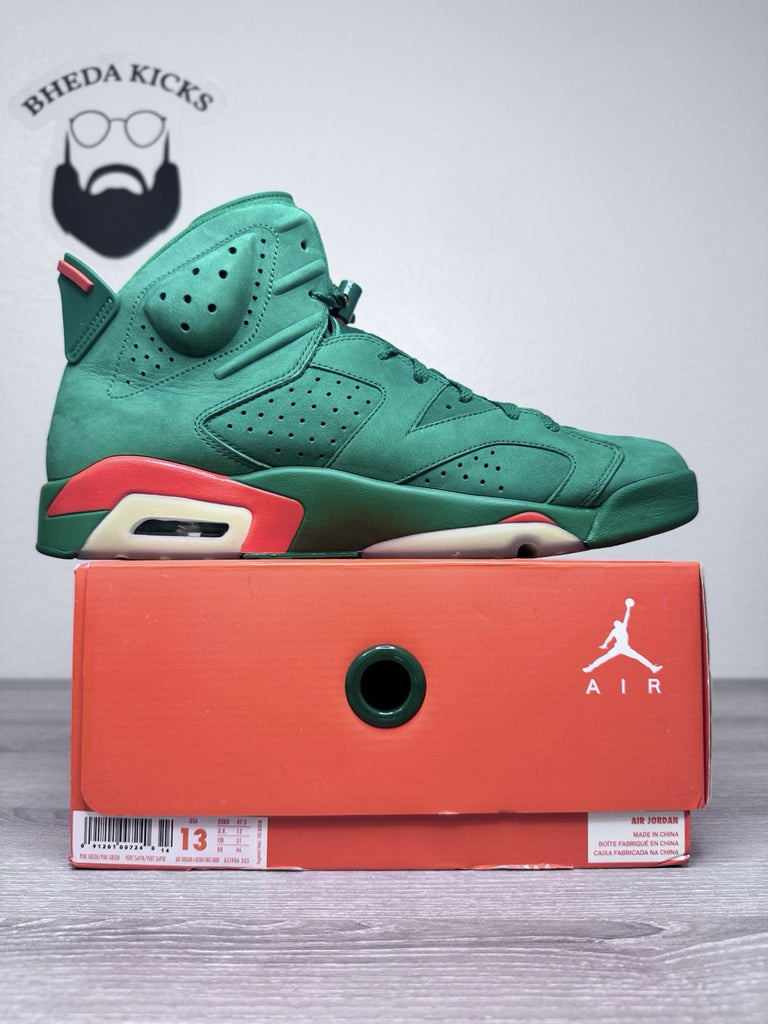 Size 13 - Nike Air Jordan 6 Retro Gatorade Green AJ5986-335 Men's Preowned