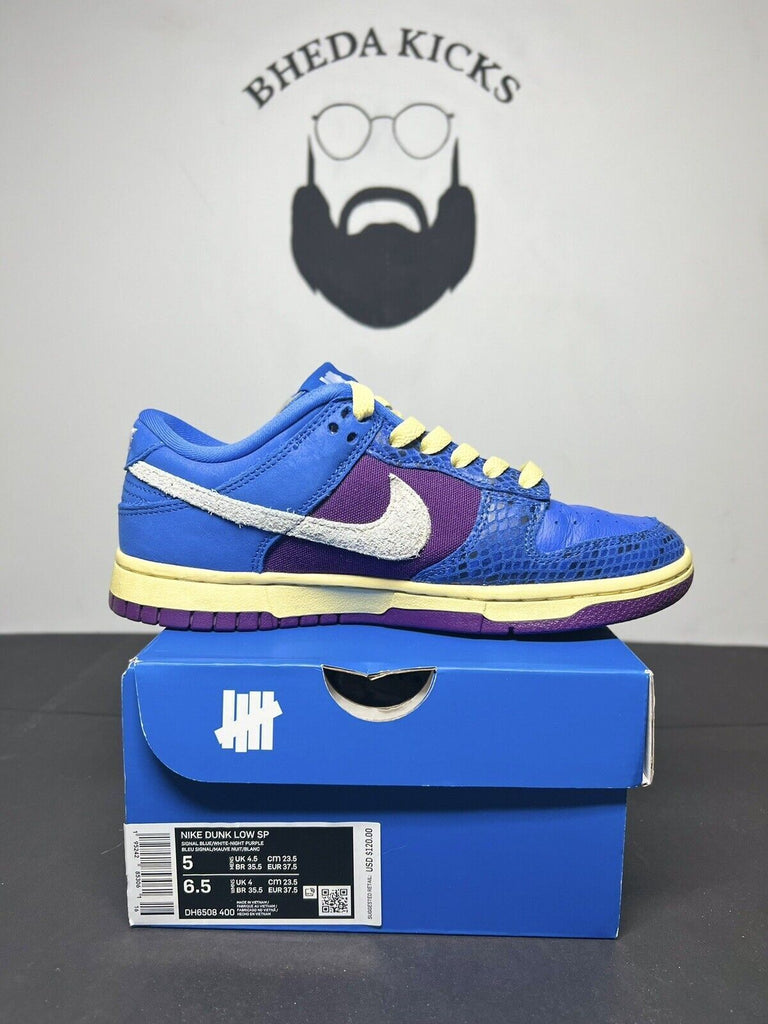 Size 5 Men/6.5W Nike Dunk Low SP x Undefeated Dunk Vs AF1 (DH6508-400) Preowned