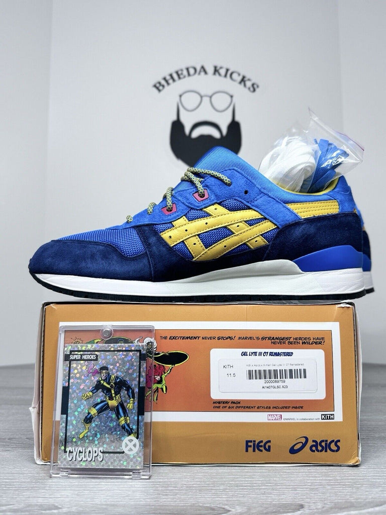 Size 11.5 - Kith X Asics Gel Lyte 3 XMEN Cyclops*Includes Card* NEW DS