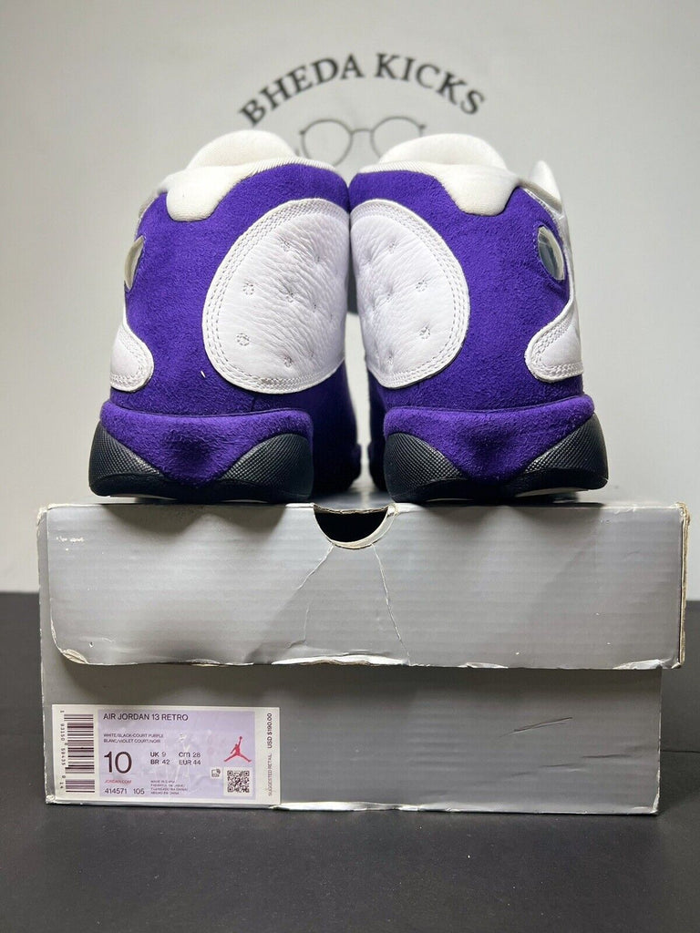 Nike Air Jordan 13 XIII Retro Lakers White Black Court Purple 414571-105 Mens 10