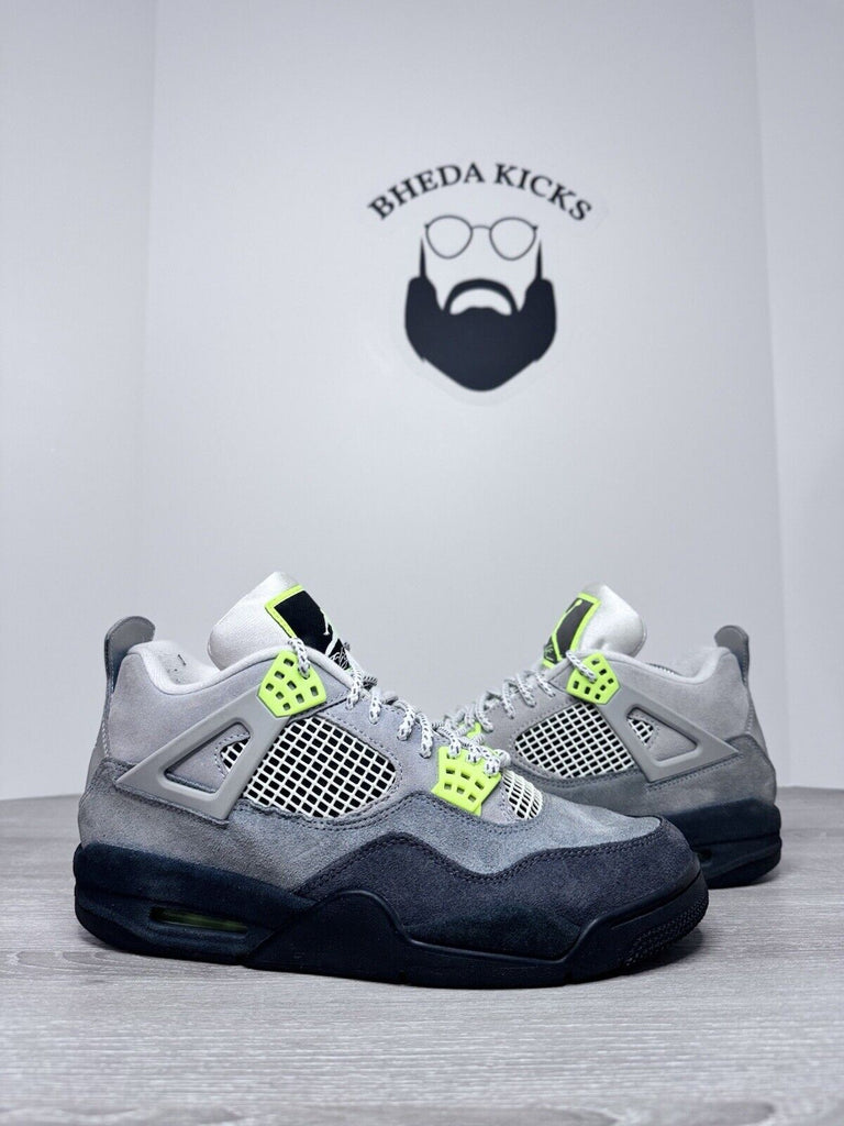 Size 9.5 - Nike Air Jordan 4 SE 95 Neon CT5342-007 OG Retro Preowned