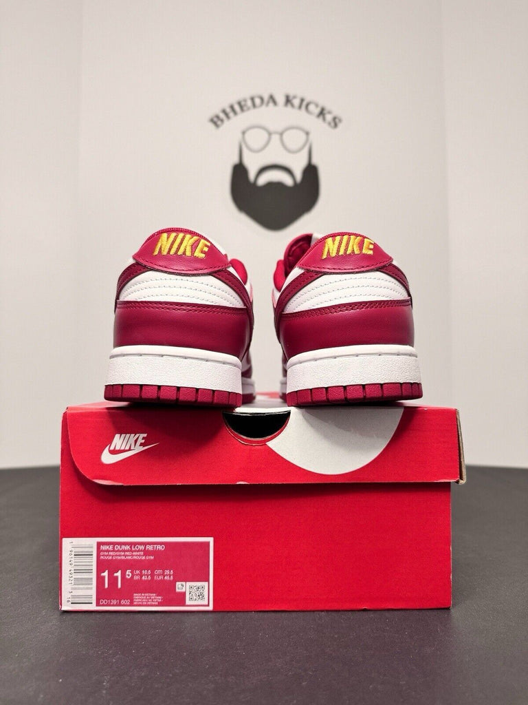 Nike Dunk Low USC DD1391-602 Preowned Authentic Red White Men's Size 11.5