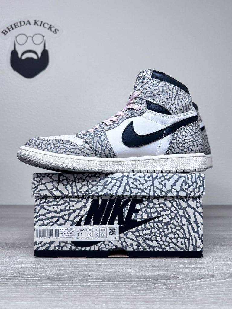 Size 11 - Nike Air Jordan 1 Retro High White Cement DZ5485-052 Tech Grey
