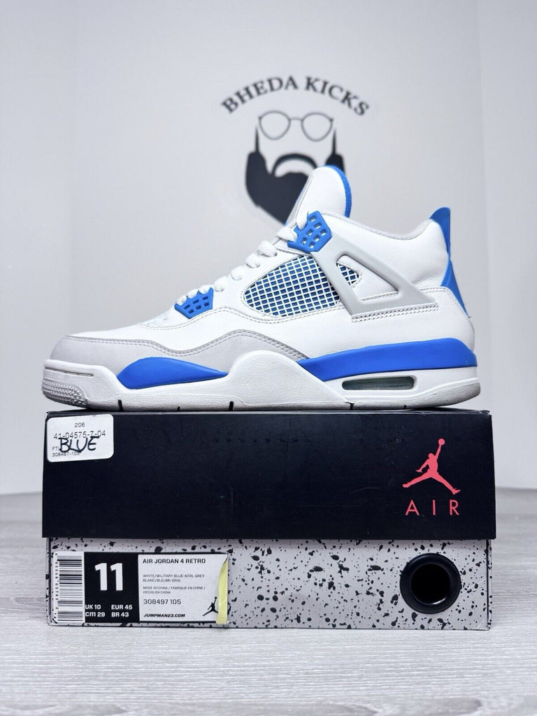 Size 11 - Jordan 4 Retro Military Blue 2012 308497-105 Preowned Authentic