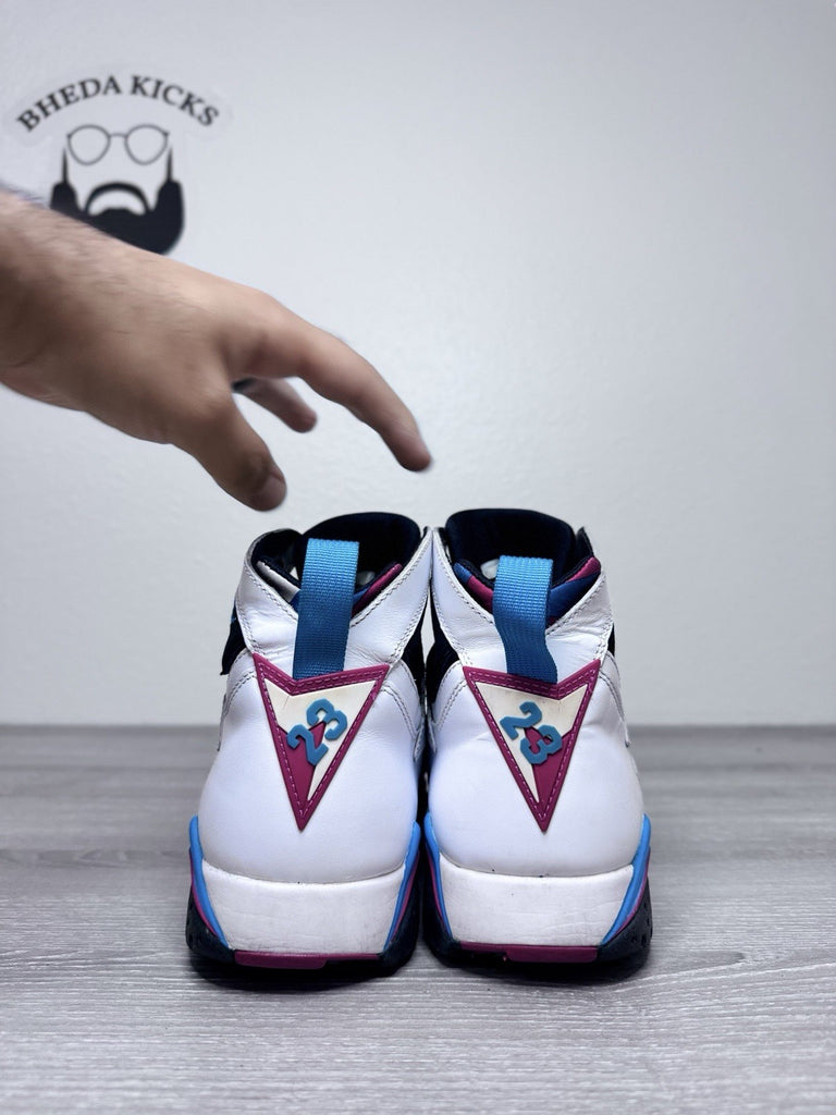 Size 11.5 - Nike Air Jordan 7 VII Retro Orion White Leather Sneaker 304775-105