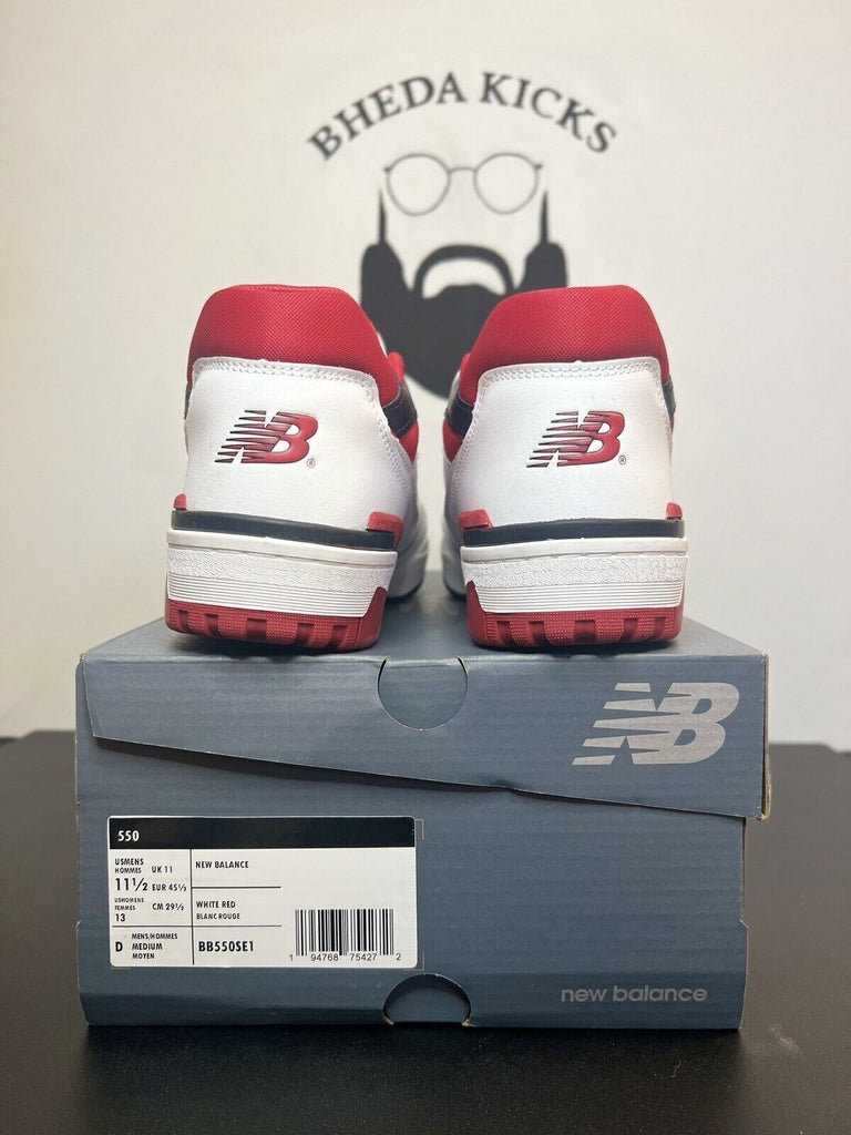 New Balance Lifestyle 550 Red White Men Shoes Classic Rare BB550SE1 Size 11.5