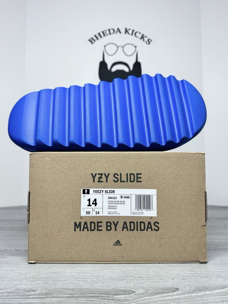 Size 14 - Adidas Yeezy Slide ID4133 "Azure Blue" NEW DS Authentic Men’s