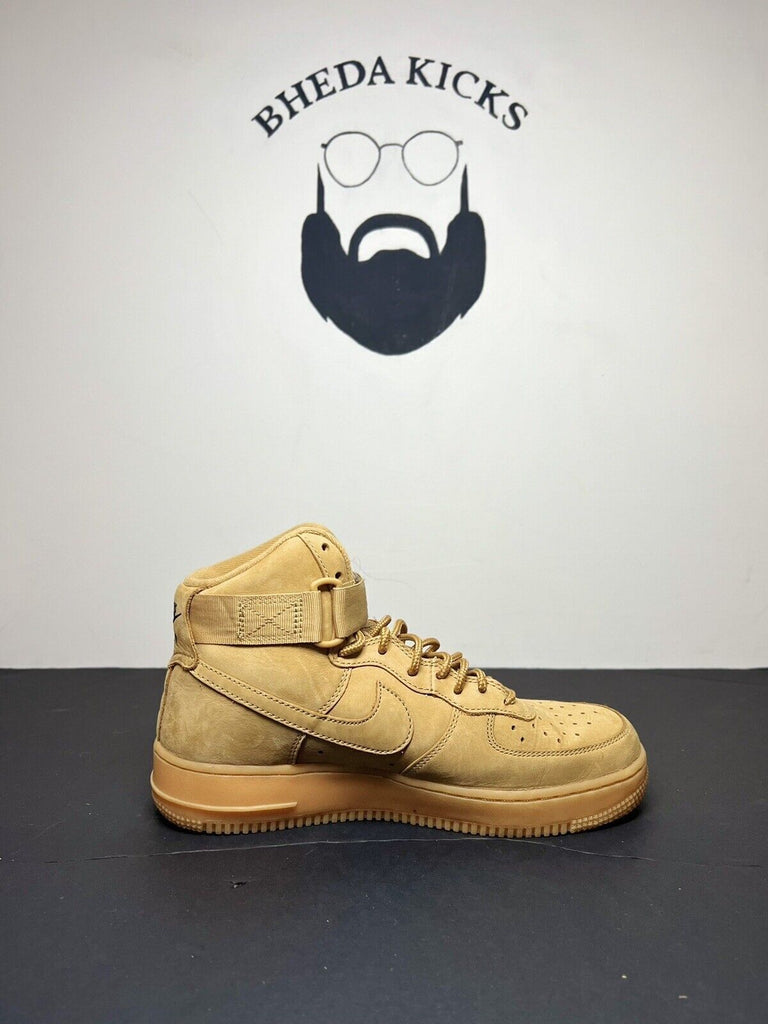 Nike Air Force 1 High Premium PRM Flax/Wheat 654440-200 W 8/6.5 men Preowned