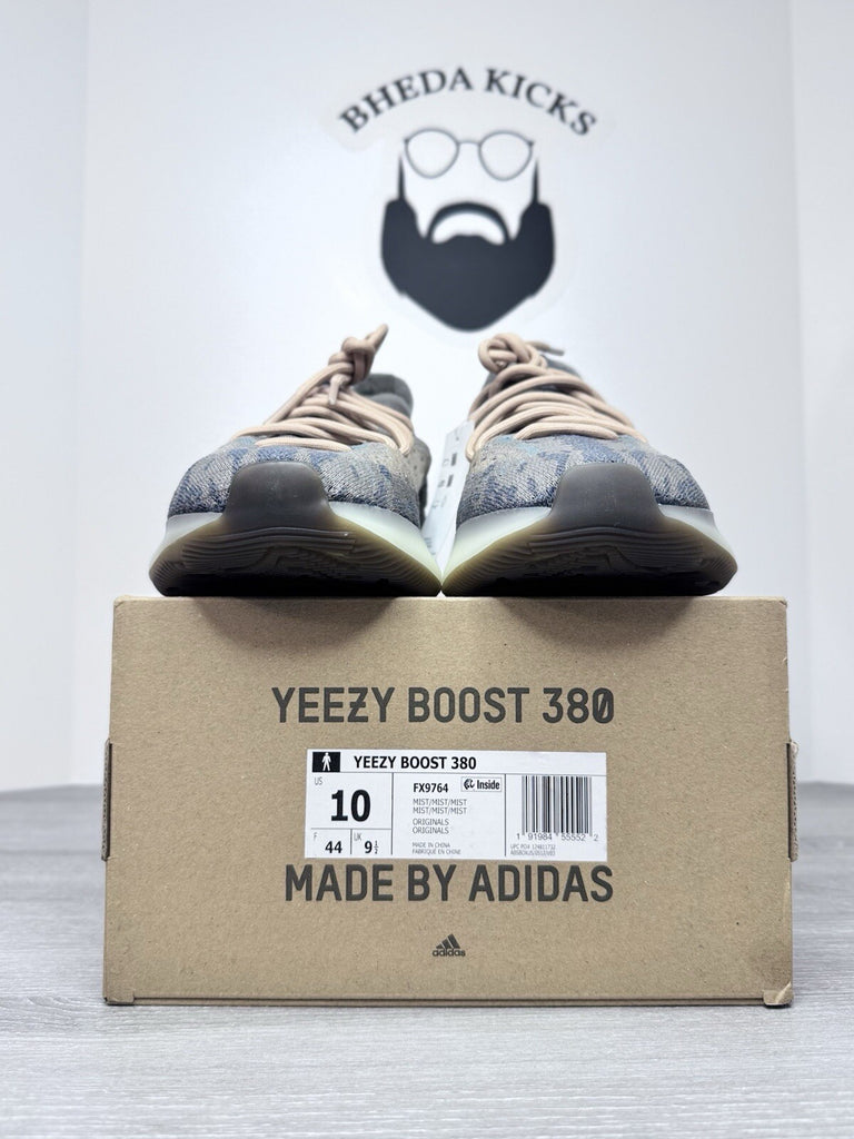 Size 10 - Adidas Originals Yeezy Boost 380 Mist Mens FX9764 Non-Reflective NEW