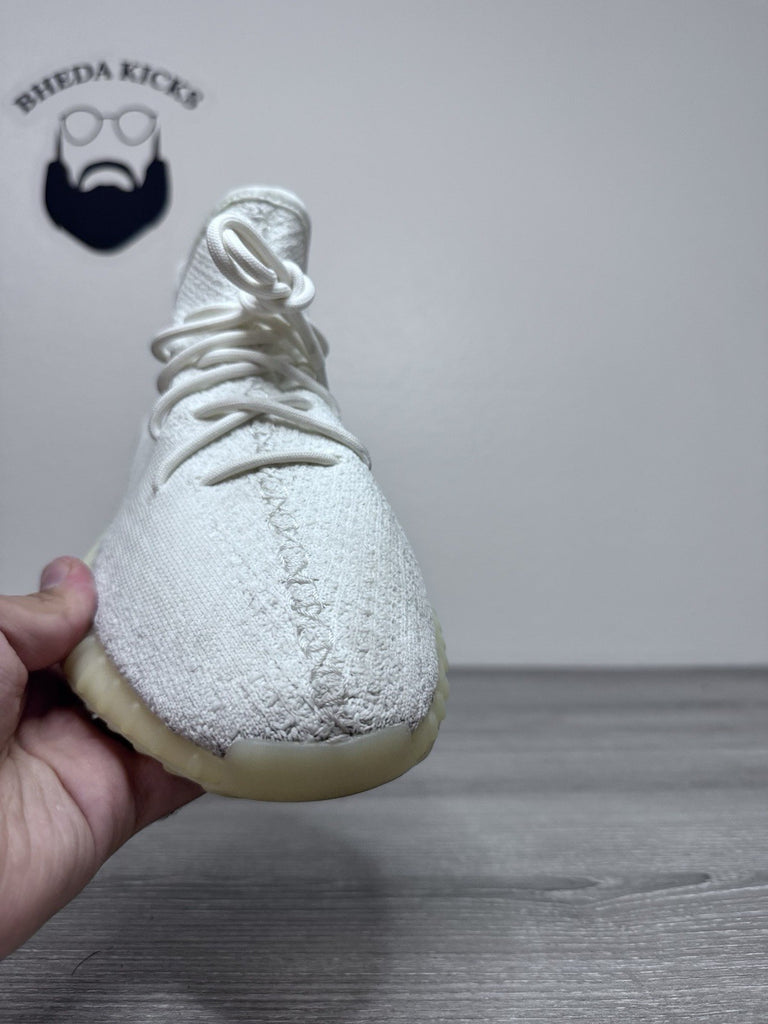Size 12 - Adidas Yeezy 350 Boost V2 Cream Triple White 2017 CP9366 Preowned