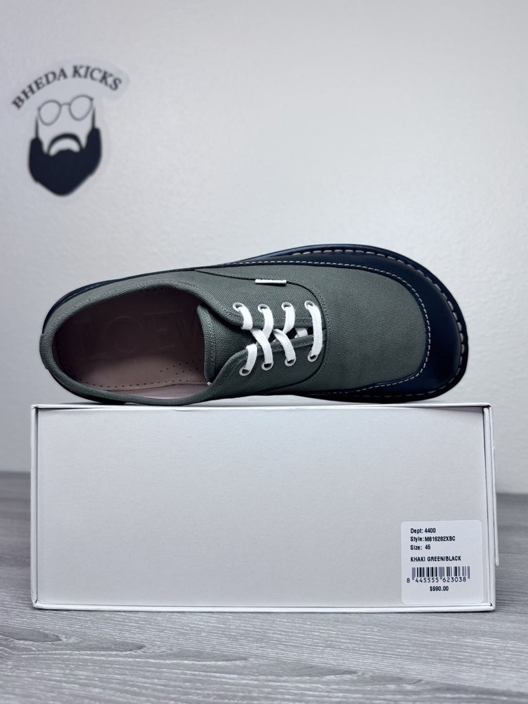 Size 45 EU - LOEWE Bay Lace-Up Khaki Green Black (Size 12 US) Worn Once Rare