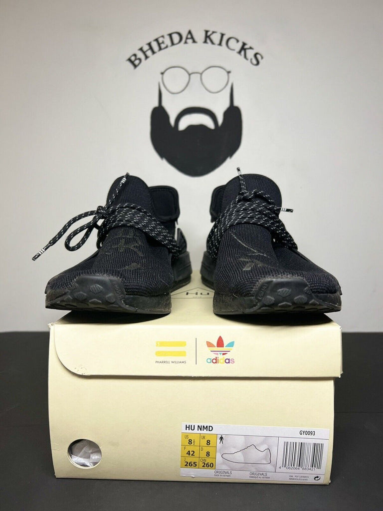 adidas NMD Hu Pharrell ‘Black’ | GY0093 | Size 8.5 Preowned Clean og Rare