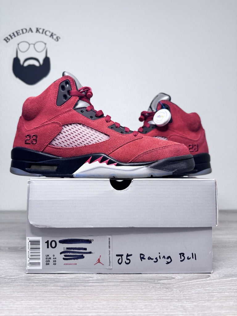 Size 10 - Nike Air Jordan 5 Retro Raging Bull 2021 DD0587-600 Men’s Preowned