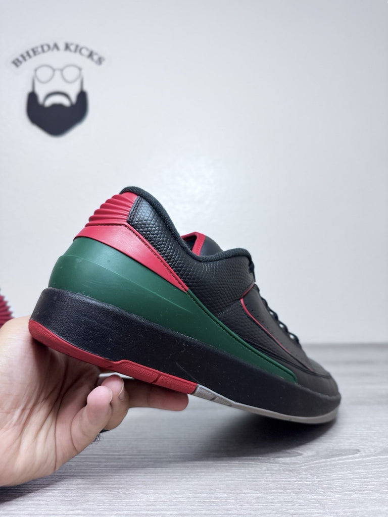 Size 13 - Nike Air Jordan 2 Retro Low Christmas Black Green Red DV9956-006 Men’s