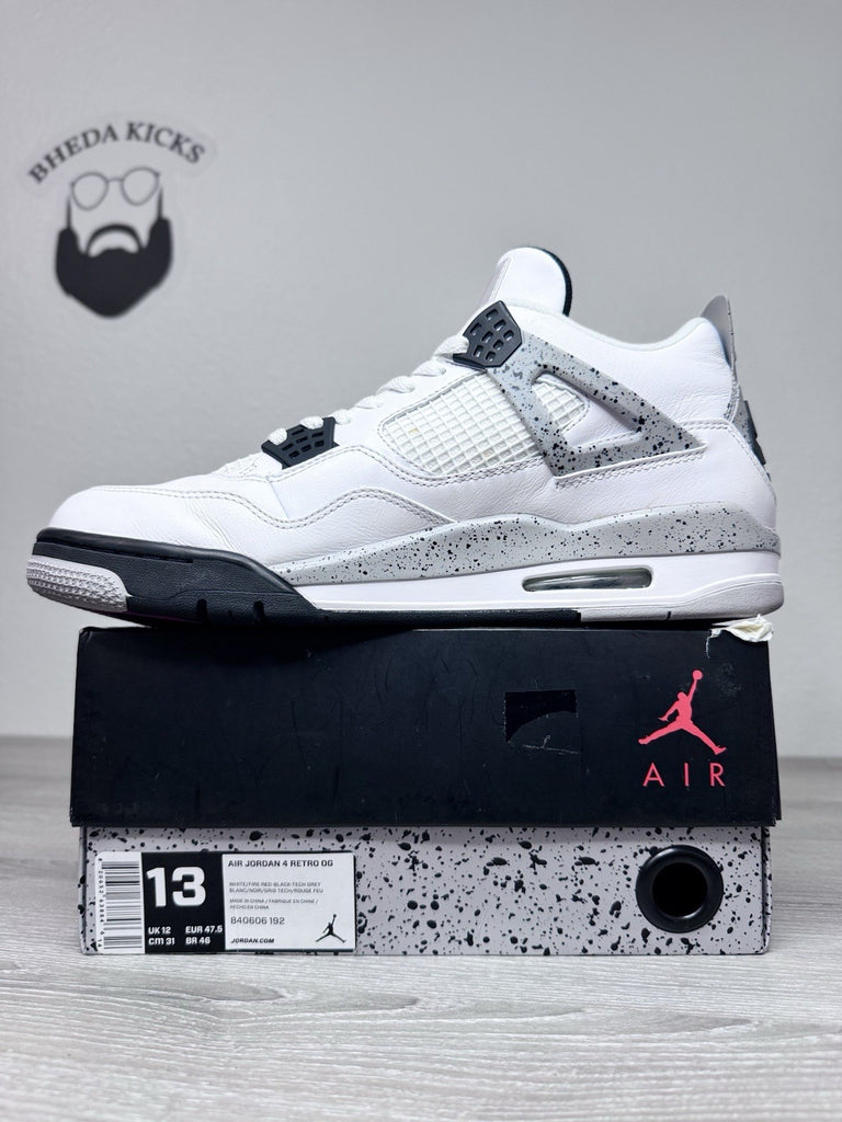 Size 13 - Air Jordan 4 Retro White Cement 4 (2016) 840606-192 Preowned