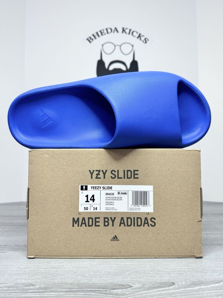 Size 14 - Adidas Yeezy Slide ID4133 "Azure Blue" NEW DS Authentic Men’s