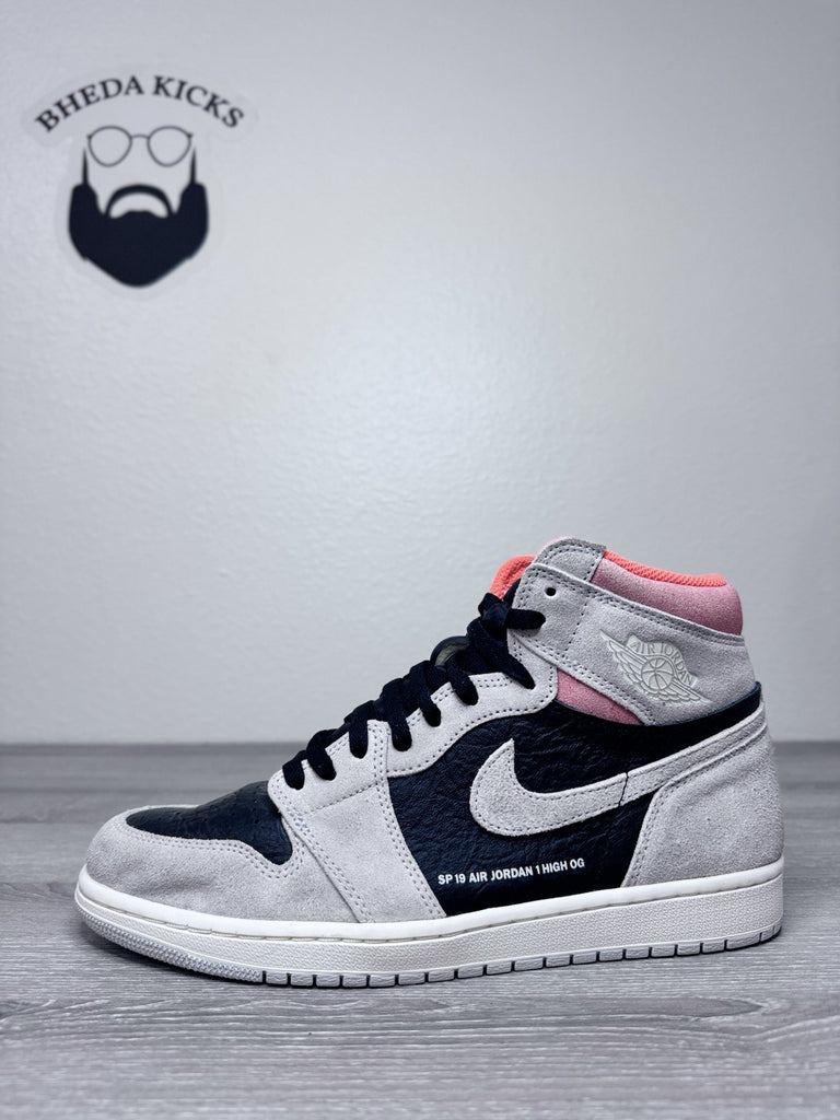 Size 10.5 - Jordan 1 Retro High OG Neutral Grey Hyper Crimson 555088-018