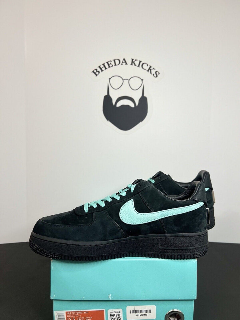 Nike Air Force 1 Low x Tiffany & Co. 1837 DZ1382-001 Black Teal Men’s Size 12.5