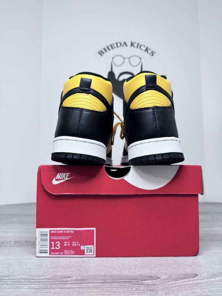 Size 13 - Nike Dunk Retro High Bruce Lee DD1399-700 Reverse Goldenrod NEW DS