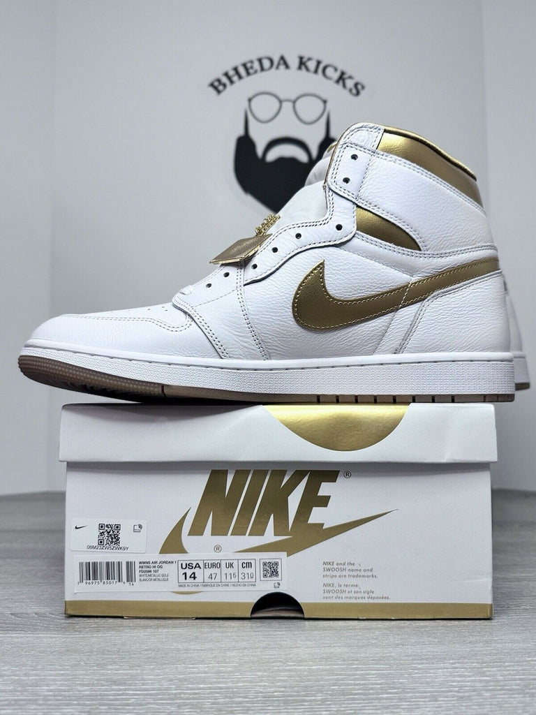 Size 14W (12.5 Men’s) - Air Jordan 1 Retro High OG Metallic Gold FD2596-107 NEW