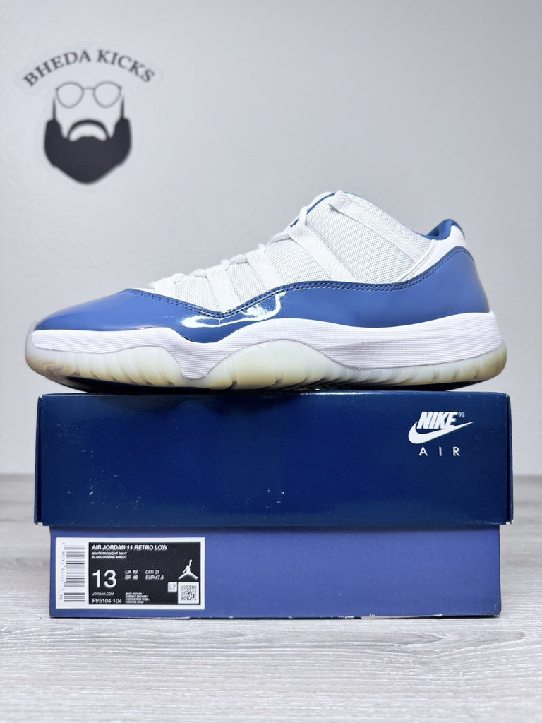 Size 13 - Nike Air Jordan 11 Retro Low White Diffused Navy Blue Men's FV5104-104