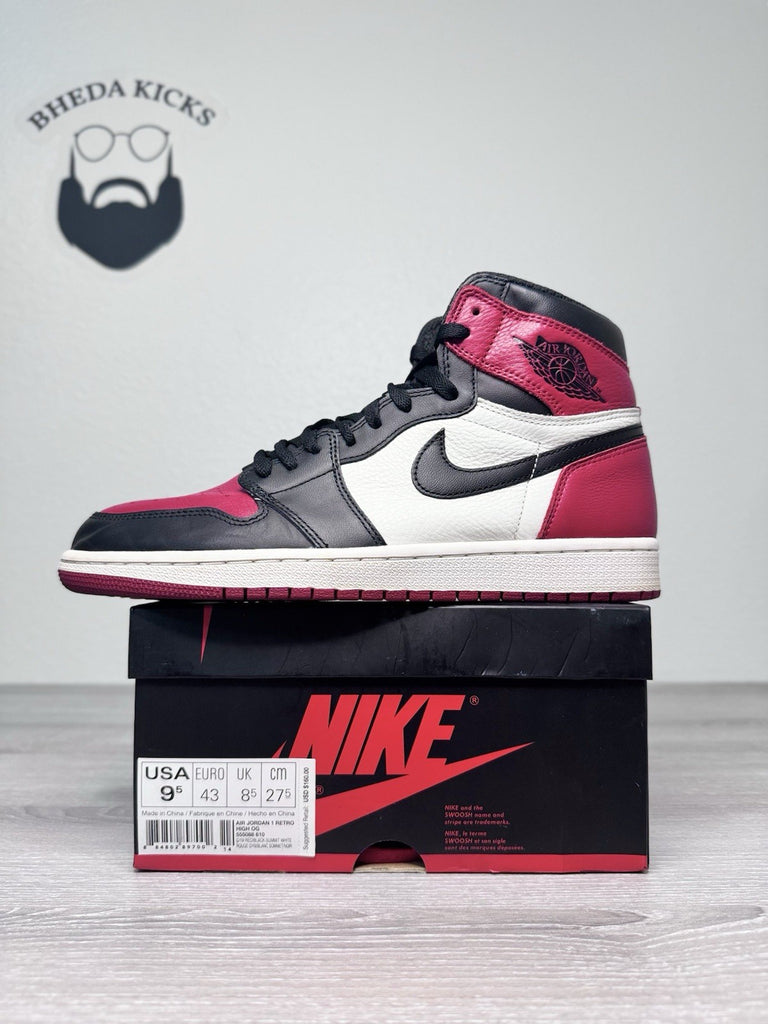 Size 9.5 - Air Jordan 1 Retro High OG Bred Toe Men's Sneakers 555088-610 Worn 1x