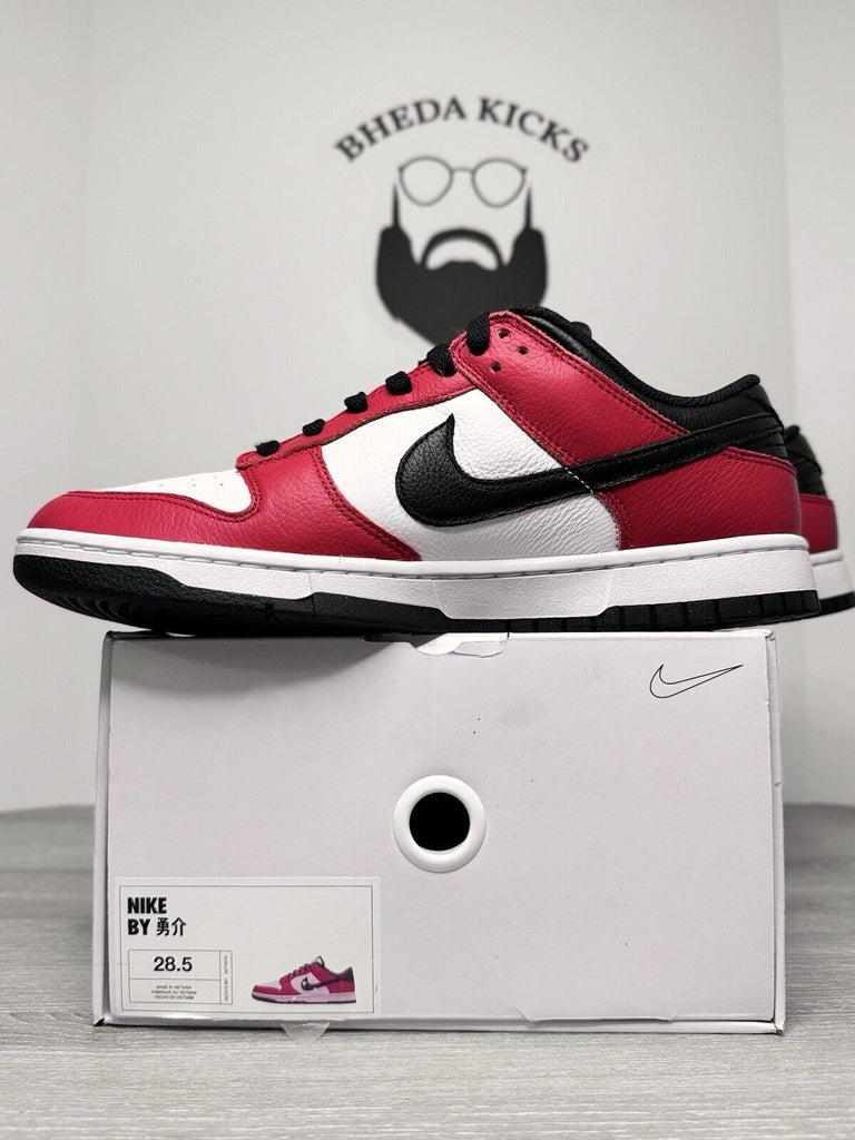 Size 10.5 - Nike Dunk Low By You Chicago Men’s US DO7413-991 Red Black White NEW