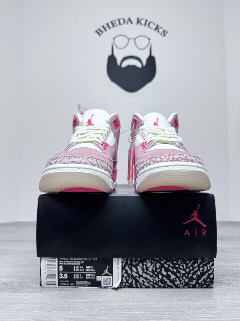 Size 5W - Air Jordan Wmns Air Jordan 3 Retro 'Rust Pink' CK9246-600 NEW DS