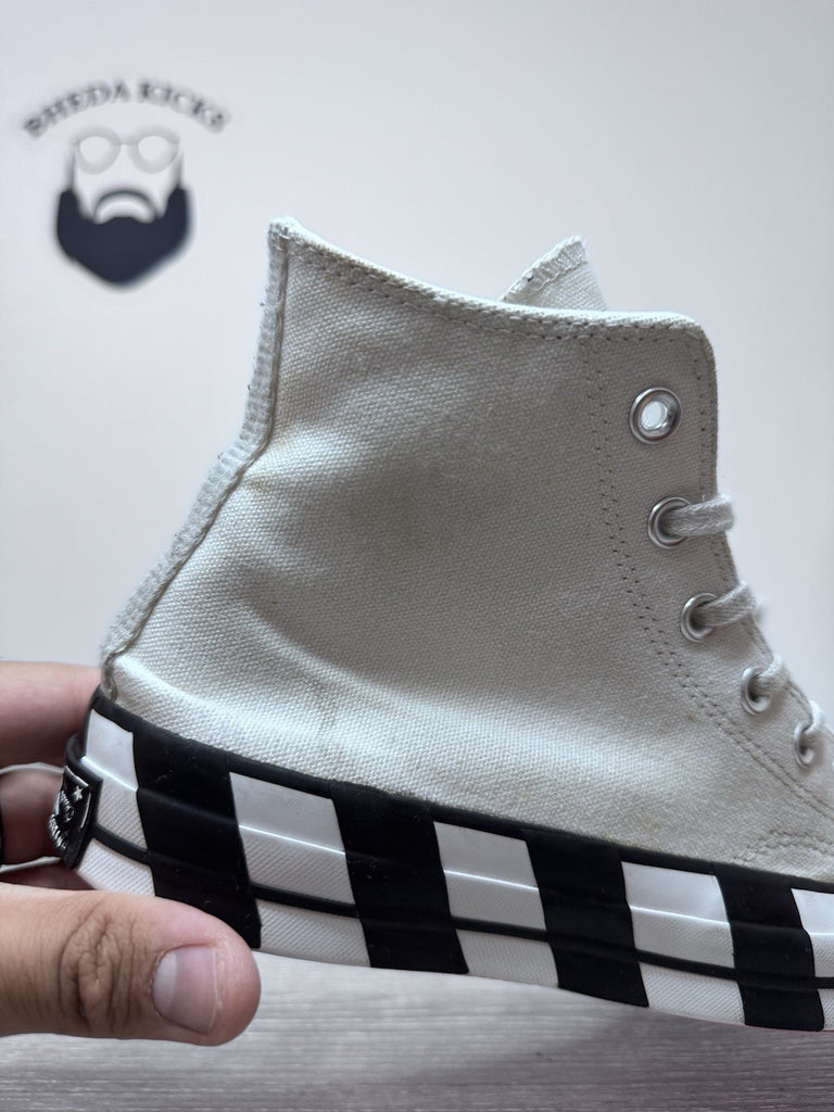 Size 6M/8W - Off White x Converse Chuck Taylor All Star 70 Hi White 163862C