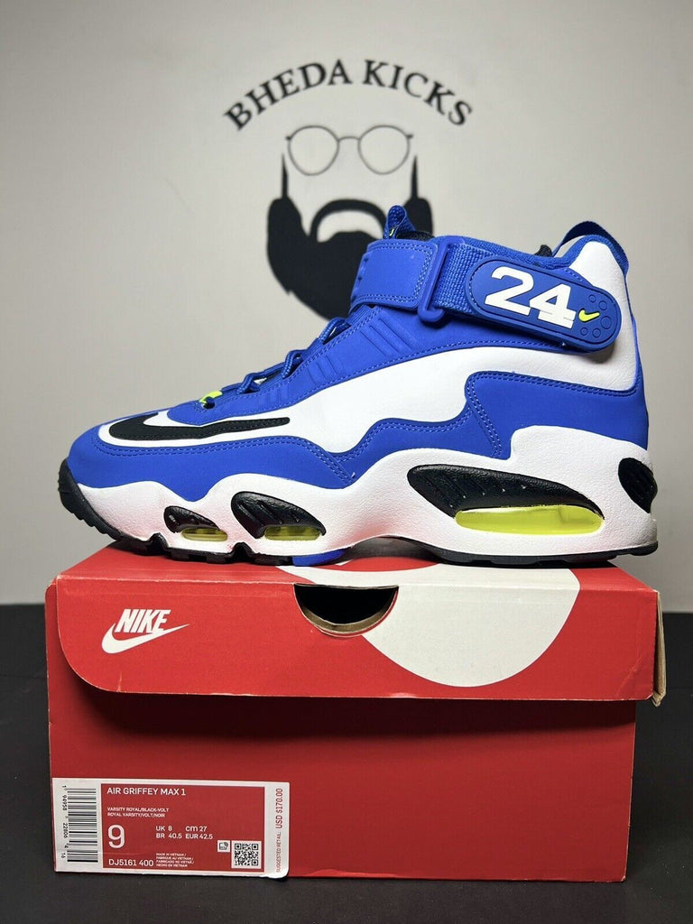 Nike Air Griffey Max 1 Varsity Royal Black Volt DJ5161-400 Men Size 9 Preowned