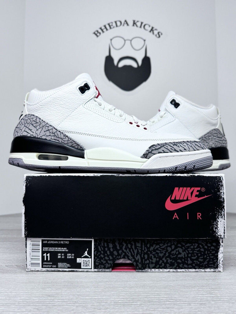 Size 11 - Nike Air Jordan 3 Retro White Cement Reimagined DN3707-100 OG Worn 1x