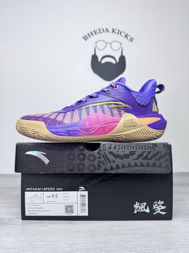 Size 8.5 - ANTA KAI 1 SPEED Twin Flame Men's Low Top Basketball 112441120-3 NEW