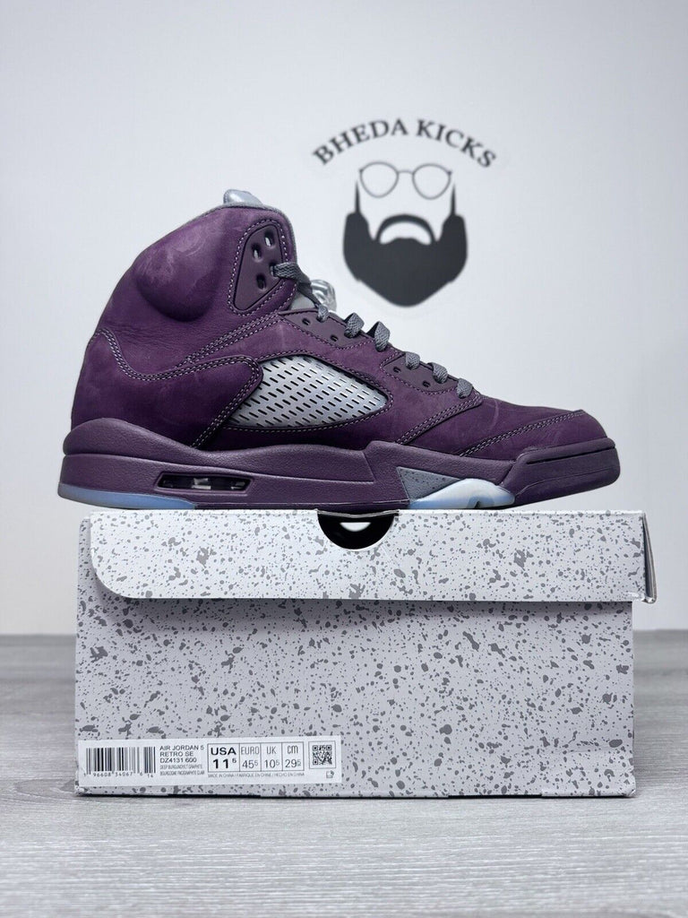 Size 11.5 - Air Jordan 5 Retro SE 2023 Burgundy Preowned DZ4131-600 Authentic