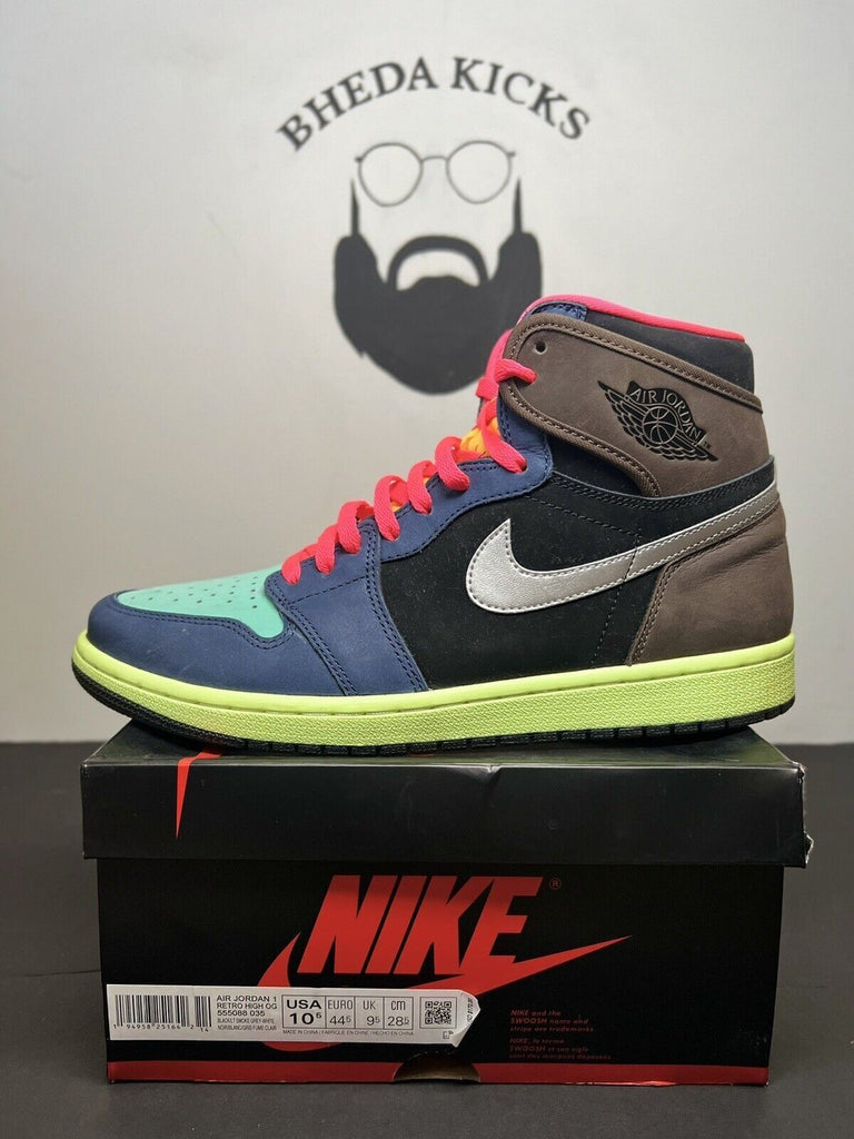 Nike Air Jordan 1 Bio Hack size 10.5 OG 555088–201 Brown Teal Green Preowned MJ