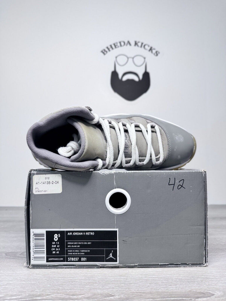 Size 8.5 - Air Jordan 11 Retro Cool Grey (2010) 378037-001 Men’s Preowned