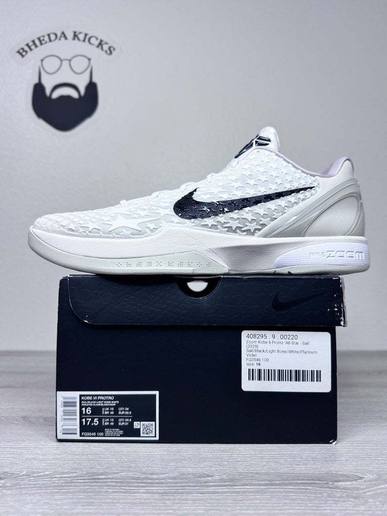 Size 16 - Nike Zoom Kobe 6 Protro All-Star Sail FQ3546-100 Brand New Authentic