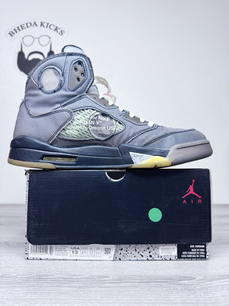 Size 13 - Nike Air Jordan 5 Retro SP x Off-White Mid Muslin CT8480-001 Preowned